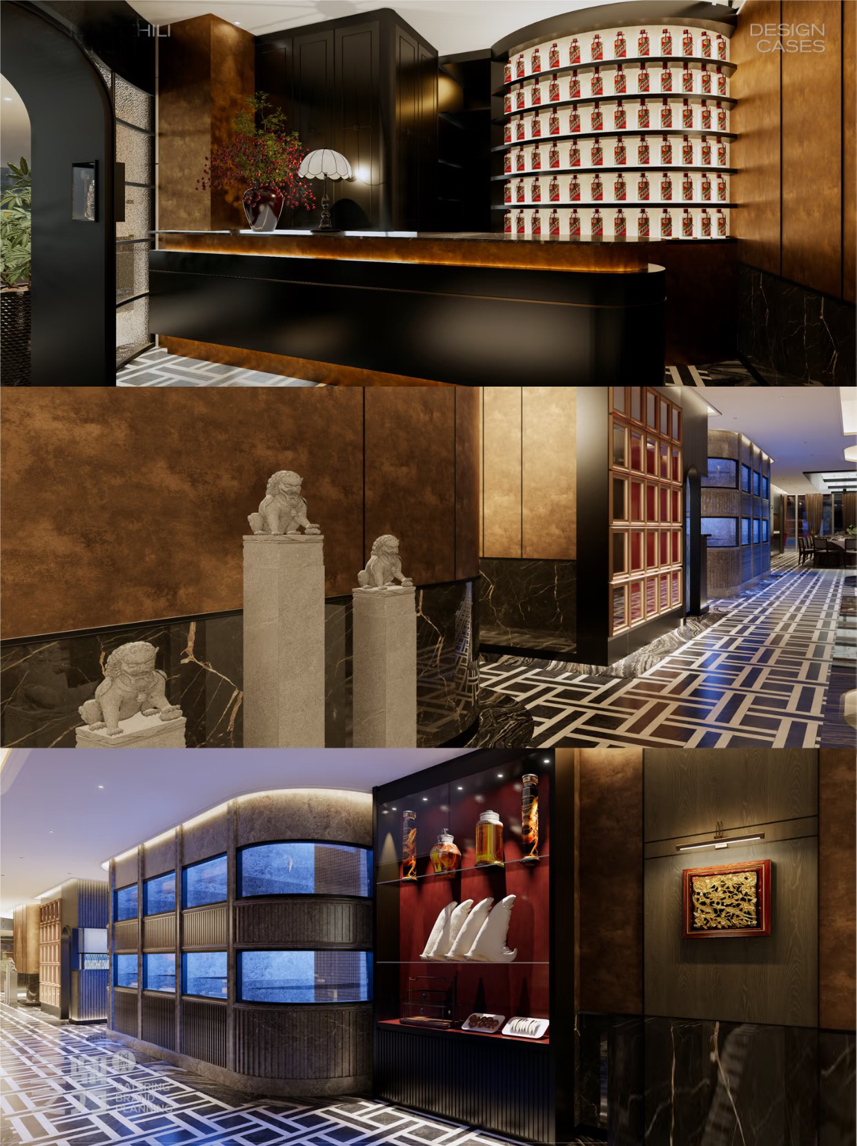 接待櫃台與展示牆